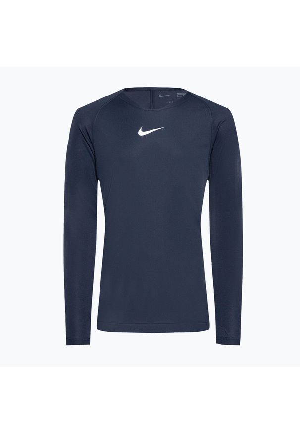 Longsleeve termoaktywny dziecięcy Nike Dri-FIT Park First Layer. Kolor: niebieski. Długość rękawa: długi rękaw. Technologia: Dri-Fit (Nike). Sport: piłka nożna