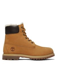 Timberland - Trapery damskie TIMBERLAND 6 Inch Warm Lined Waterproof Boot. Okazja: na co dzień. Kolor: brązowy. Materiał: guma, skóra. Szerokość cholewki: normalna. Sezon: zima. Styl: klasyczny, casual #1
