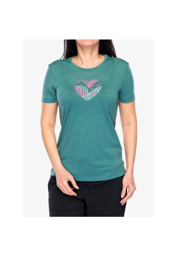 Koszulka merino damska CMP Blaze T-Shirt. Kolor: zielony