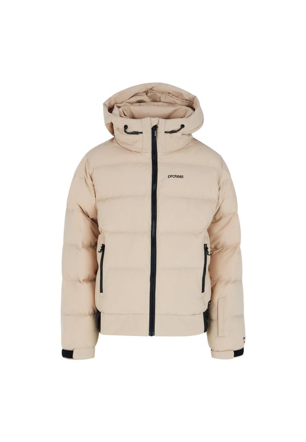 Kurtka dziewczęca Protest Eliny. Kolor: beżowy. Sezon: zima. Sport: narciarstwo