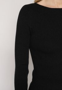 Born2be - Czarny Sweter z Wiskozą i Metaliczną Nitką Lillanova. Okazja: na co dzień. Kolor: czarny. Materiał: wiskoza. Długość rękawa: długi rękaw. Długość: długie. Styl: casual #5