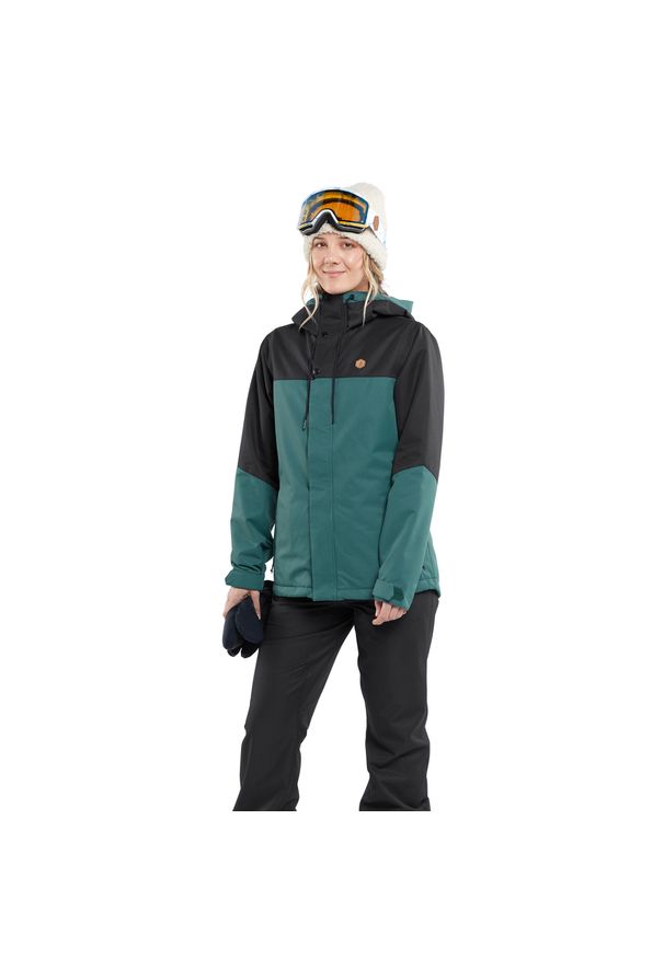 Kurtka snowboardowa damska Volcom Bolt Ins. Kolor: zielony, niebieski, wielokolorowy. Sport: snowboard