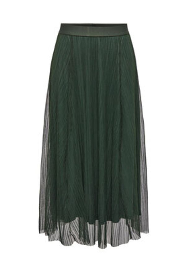 only - ONLY Spódnica midi 15214303 Zielony Regular Fit. Kolor: zielony. Materiał: syntetyk
