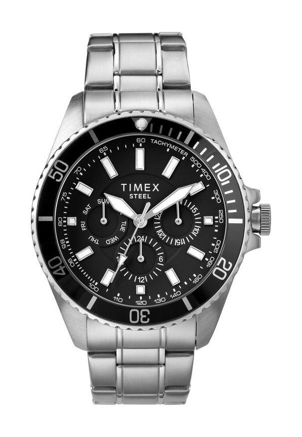 Timex zegarek TW2T58900 Classic męski kolor srebrny. Kolor: srebrny. Materiał: materiał