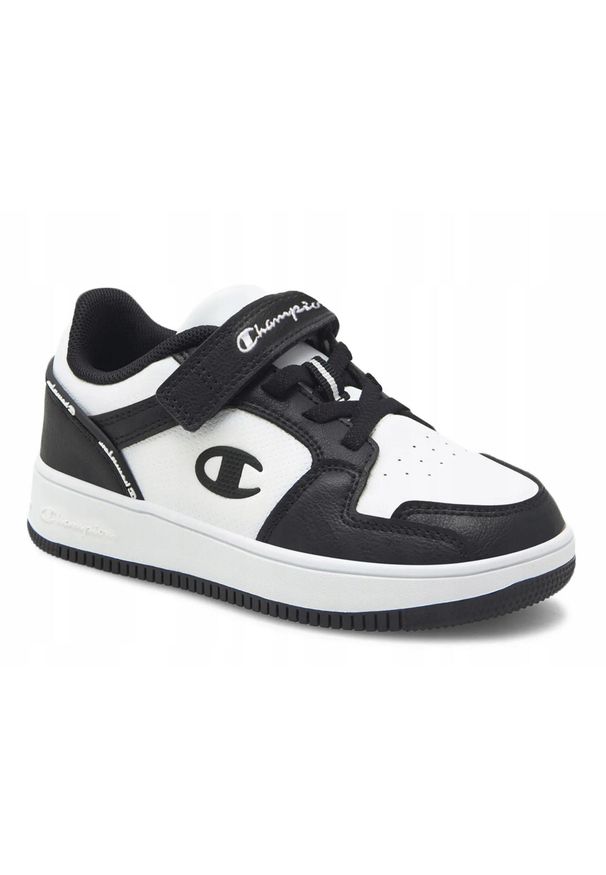 Buty do chodzenia dla dzieci Champion Rebound 2.0 Low. Okazja: na co dzień. Zapięcie: rzepy. Kolor: wielokolorowy, biały, czarny. Materiał: tkanina, materiał, syntetyk. Sport: turystyka piesza