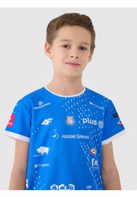 4f - 4F Koszulka meczowa replika wyjazdowa z sezonu 2024/2025 dziecięca 4F x Ślepsk Malow Suwałki - multikolor 134/140 (8-10 lat). Kolor: wielokolorowy. Materiał: dzianina, włókno, materiał, syntetyk. Wzór: gładki, ze splotem. Sezon: lato. Styl: klasyczny, sportowy