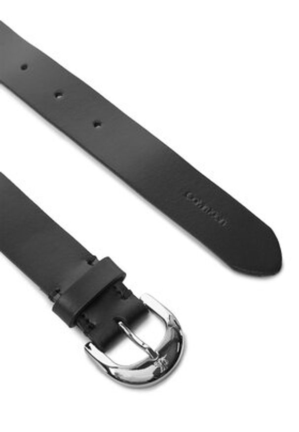 Calvin Klein Jeans Pasek Damski Casual Pin Buckle 25Mm LV04K7015G Czarny. Kolor: czarny. Materiał: skóra