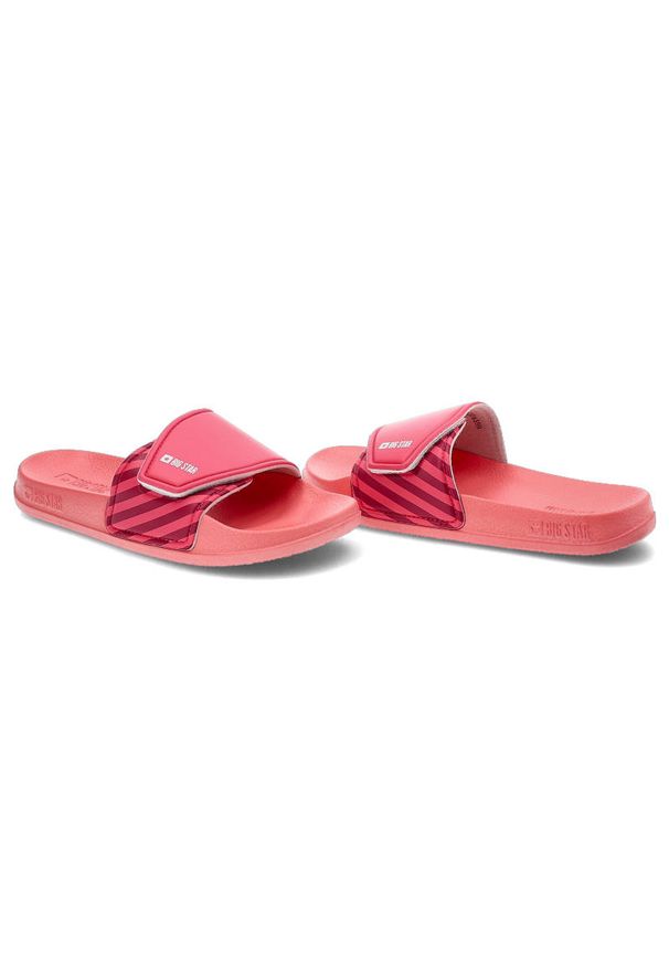 Big-Star - Różowe Klapki Big Star Modne Buty Dziecięce. Okazja: na plażę, na co dzień. Kolor: różowy. Materiał: materiał. Styl: młodzieżowy, sportowy, casual, elegancki