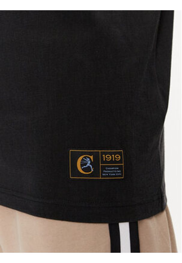 Champion Tank top 220009 Czarny Custom Fit. Kolor: czarny. Materiał: bawełna, syntetyk