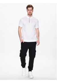 Karl Lagerfeld - KARL LAGERFELD Polo 745001 532200 Biały Regular Fit. Typ kołnierza: polo. Kolor: biały. Materiał: bawełna #3