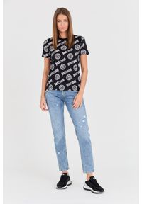 Just Cavalli - JUST CAVALLI Czarny damski t-shirt R Logo Tigre, Rozmiar L. Kolor: czarny #4