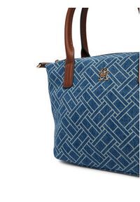 TOMMY HILFIGER - Tommy Hilfiger Torebka Popette Mini Tote Denim Flag AW0AW18612 Niebieski. Kolor: niebieski #4