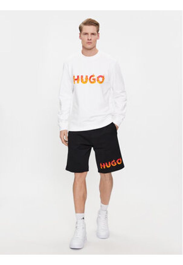 Hugo Bluza Ditmo 50504813 Biały Regular Fit. Kolor: biały. Materiał: bawełna