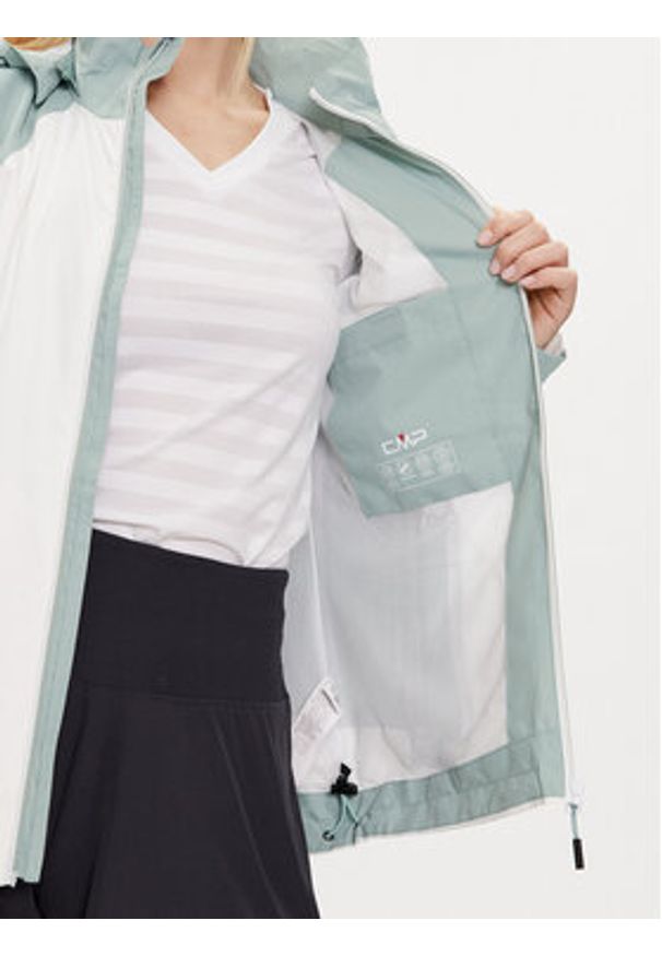 CMP Kurtka przeciwdeszczowa 34Z5116 Biały Regular Fit. Kolor: biały. Materiał: syntetyk