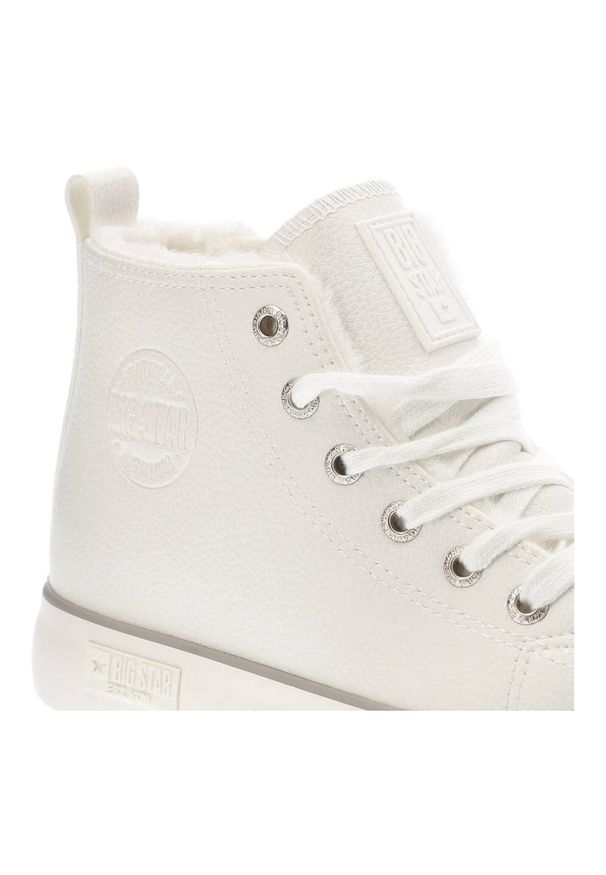Big-Star - Białe Sneakersy Big Star Ocieplane Buty Dziecięce. Kolor: biały. Materiał: skóra ekologiczna, futro, syntetyk. Szerokość cholewki: normalna. Sezon: zima
