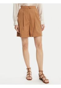 Max Mara Beachwear Bermudy Sultano 2516141019 Brązowy Relaxed Fit. Kolor: brązowy. Materiał: bawełna