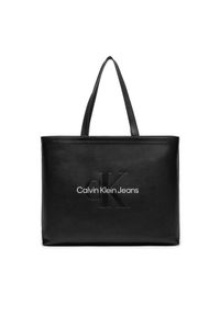 Calvin Klein Jeans Torebka Sculpted Slim K60K612222 Czarny. Kolor: czarny. Materiał: skórzane #1
