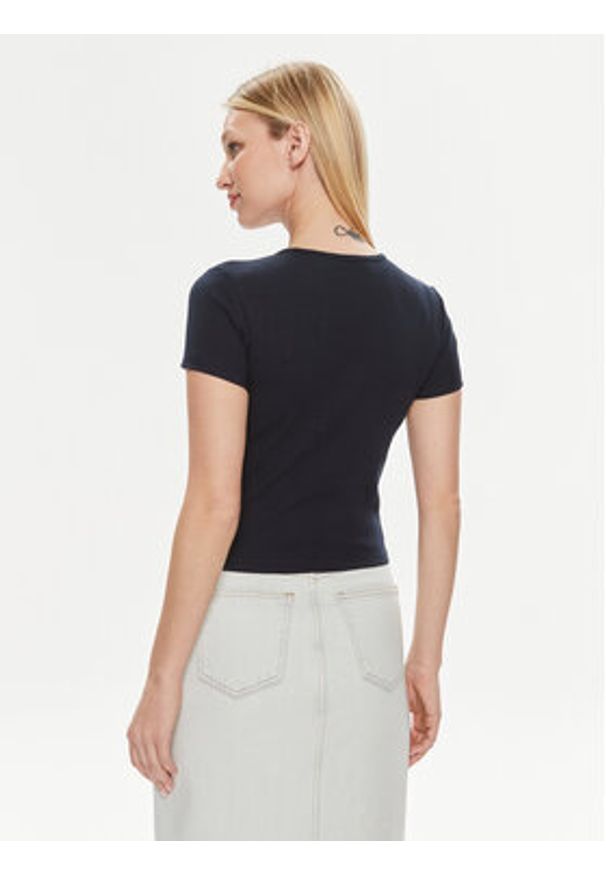 Vero Moda T-Shirt Chloe 10306894 Granatowy Tight Fit. Kolor: niebieski. Materiał: bawełna