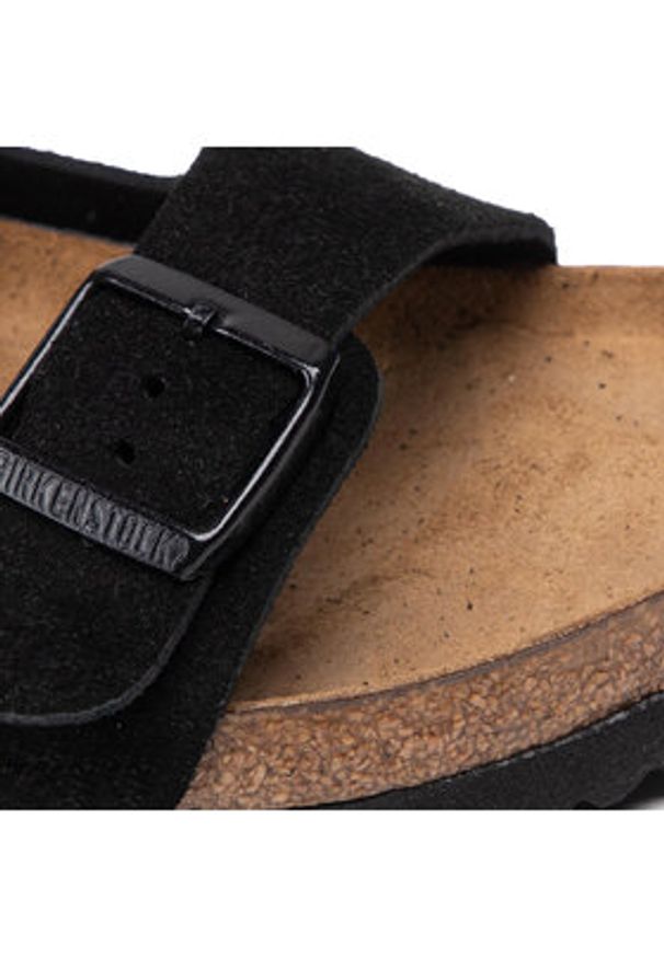 Birkenstock Klapki Arizona Bs 0951321 Czarny. Kolor: czarny. Materiał: welur, skóra