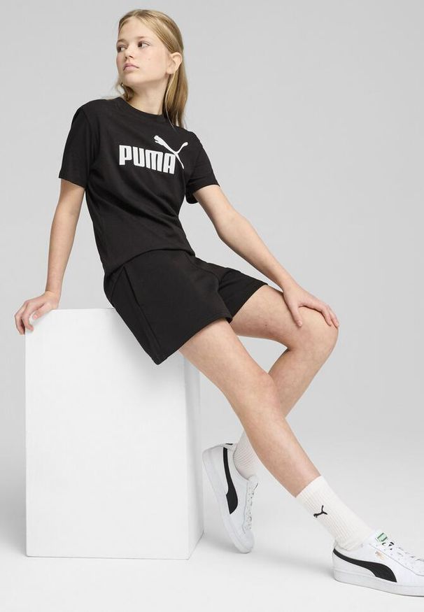 Puma - Młodzieżowa koszulka ESS z logo No. 1 PUMA Black. Kolor: czarny. Materiał: bawełna