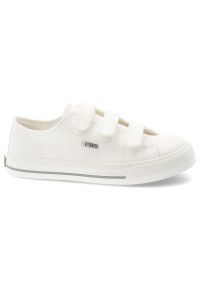 Big-Star - Trampki dziecięce Big Star, cholewka z materiału tekstylnego zapięcie na rzepy zaokrąglony gumowy nosek, białe, TT374169. Zapięcie: rzepy. Kolor: biały. Materiał: materiał, guma. Szerokość cholewki: normalna #7