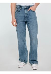 Big-Star - Jeansy męskie loose niebieskie Nate 385. Stan: podwyższony. Kolor: niebieski. Styl: vintage, klasyczny #1