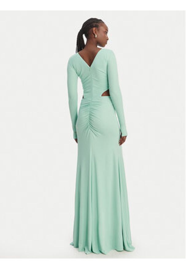 Just Cavalli Sukienka wieczorowa 80PAO922 J0253 Niebieski Slim Fit. Kolor: niebieski. Materiał: syntetyk. Styl: wizytowy