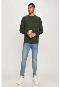 Levi's® - Levi's - Longsleeve. Okazja: na spotkanie biznesowe, na co dzień. Kolor: zielony. Materiał: bawełna, dzianina. Wzór: aplikacja. Styl: biznesowy, casual #4