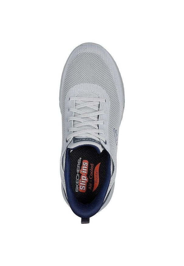 skechers - Adidasy Skechers Arch Fit Orvan - Kin, Mężczyźni. Kolor: szary. Materiał: materiał