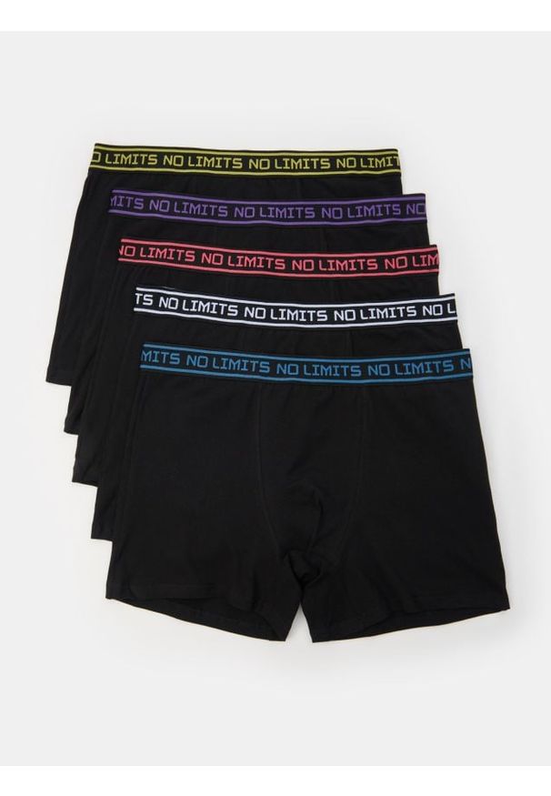 Sinsay - Bokserki Long 5 pack - czarny. Kolor: czarny