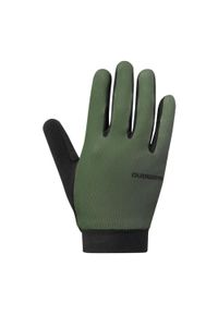 SHIMANO - Rękawiczki kolarskie EXPLORER FF, khaki. Kolor: zielony. Sezon: jesień, wiosna, lato. Sport: kolarstwo #1