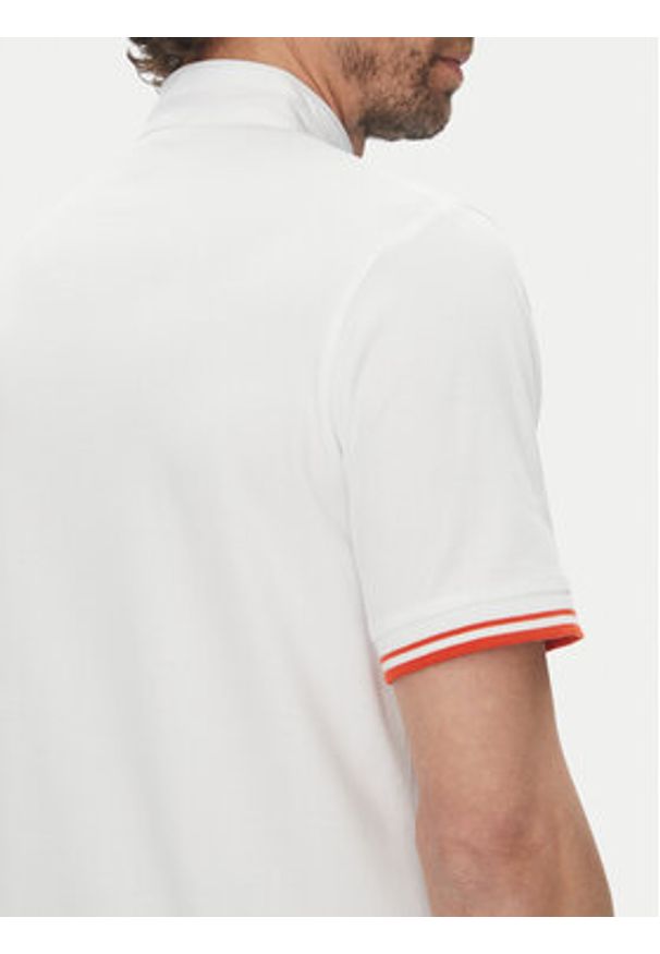 Karl Lagerfeld - KARL LAGERFELD Polo 745022 552232 Biały Regular Fit. Typ kołnierza: polo. Kolor: biały. Materiał: bawełna