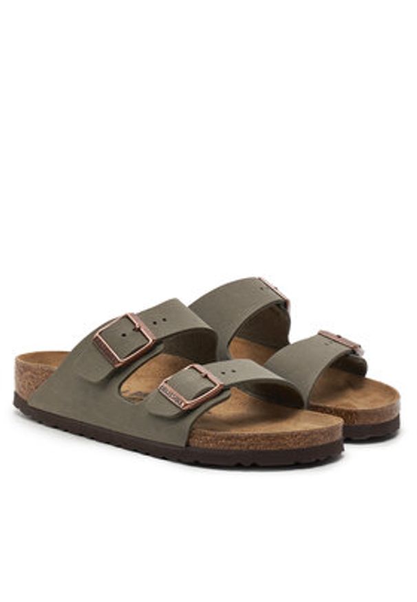 Birkenstock Klapki Arizona Bs 0151213 Szary. Kolor: szary. Materiał: skóra