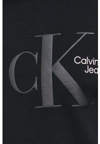 Calvin Klein Jeans bluza bawełniana męska kolor czarny z nadrukiem. Kolor: czarny. Materiał: bawełna. Wzór: nadruk #3