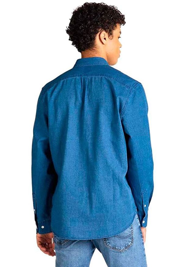 Lee - LEE REFINED RIVETED SHIRT MĘSKA KOSZULA WASHED BLUE L67TDZLR 112116956