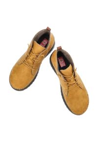 Żółte Botki Rieker Ocieplane Buty Damskie. Okazja: na spacer, na co dzień. Kolor: żółty. Materiał: materiał, syntetyk. Szerokość cholewki: normalna. Sezon: zima, jesień. Styl: casual #8