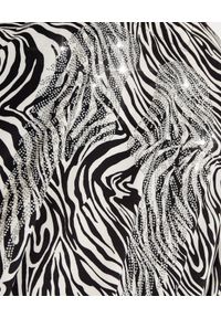 BE MYSTIQUE - Tunika maxi Zebra w zwierzęcy print. Kolor: czarny. Materiał: szyfon. Długość: długie. Wzór: motyw zwierzęcy, nadruk #11