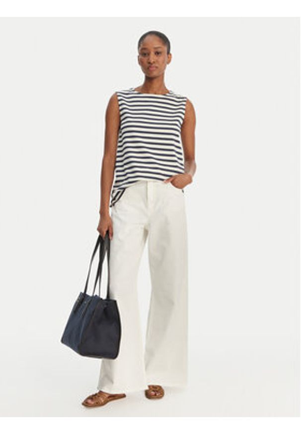 Weekend Max Mara Top Multih 2615941092 Granatowy Regular Fit. Kolor: niebieski. Materiał: bawełna