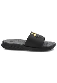 Big-Star - Czarne Klapki Big Star Modne Obuwie Męskie. Okazja: na co dzień, na plażę. Kolor: czarny. Materiał: materiał. Styl: sportowy, casual