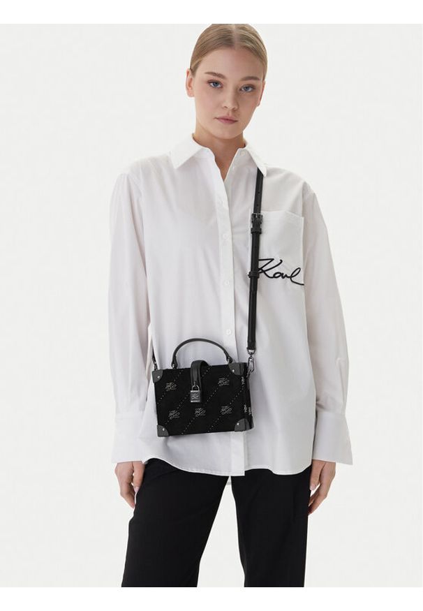 Karl Lagerfeld - KARL LAGERFELD Torebka B1W30103 Czarny. Kolor: czarny. Materiał: skórzane