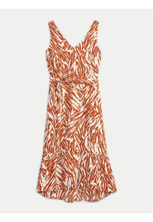 GAP - Gap Sukienka letnia 856730-01 Brązowy Regular Fit. Kolor: brązowy. Materiał: bawełna. Sezon: lato