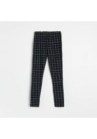Reserved - Bawełniane legginsy ze wzorem - Czarny. Kolor: czarny. Materiał: bawełna #1