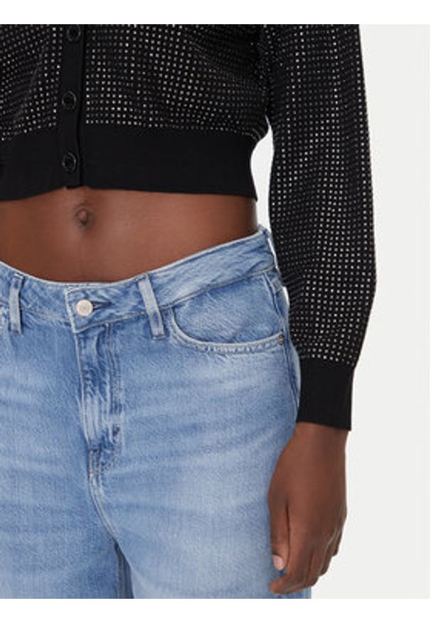 Guess Kardigan W5GR08 Z3MN2 Czarny Regular Fit. Kolor: czarny. Materiał: syntetyk