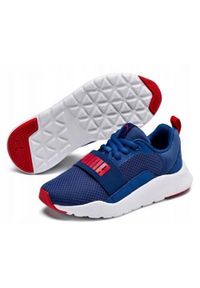 Buty do chodzenia dla dzieci Puma Wired Ps. Zapięcie: sznurówki. Kolor: niebieski. Materiał: materiał. Szerokość cholewki: normalna. Sport: turystyka piesza #2