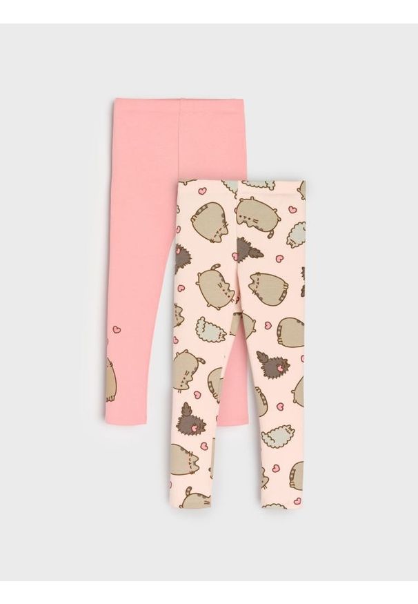 Sinsay - Legginsy 2 pack Pusheen the Cat - różowy. Kolor: różowy