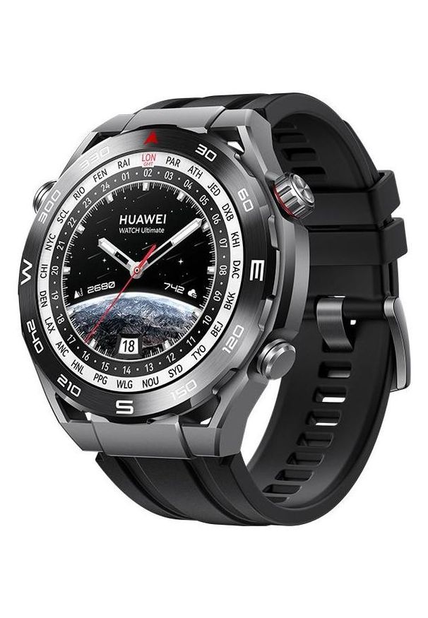 HUAWEI - Smartwatch Huawei Watch Ultimate Expedition czarny. Rodzaj zegarka: smartwatch. Kolor: czarny. Materiał: kauczuk, materiał. Styl: sportowy, biznesowy, klasyczny