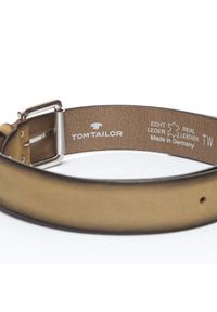 Tom Tailor - TOM TAILOR PASEK SKÓRZANY SOPO-TT376 561 40mm Ledergürtel RO2689. Materiał: skóra. Wzór: paski. Styl: klasyczny #5