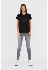 Karl Lagerfeld - KARL LAGERFELD Czarny damski t-shirt Boucle Choupette, Rozmiar S. Kolor: czarny. Materiał: bawełna #4