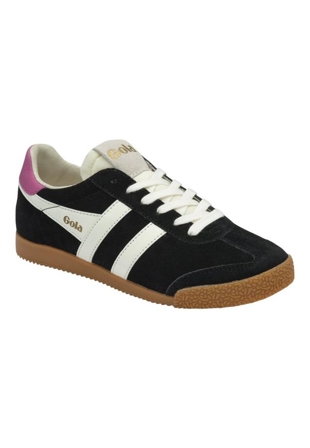 Buty do chodzenia damskie Gola Elan. Zapięcie: sznurówki. Kolor: biały, czarny, wielokolorowy. Materiał: skóra, zamsz, materiał. Szerokość cholewki: normalna. Sport: turystyka piesza