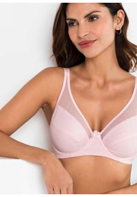 bonprix - Biustonosz na fiszbinach z siateczką (2 szt.). Kolor: różowy #3